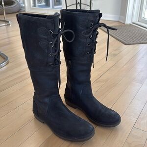 UGG Elsa black suede women’s boots Size 9.5